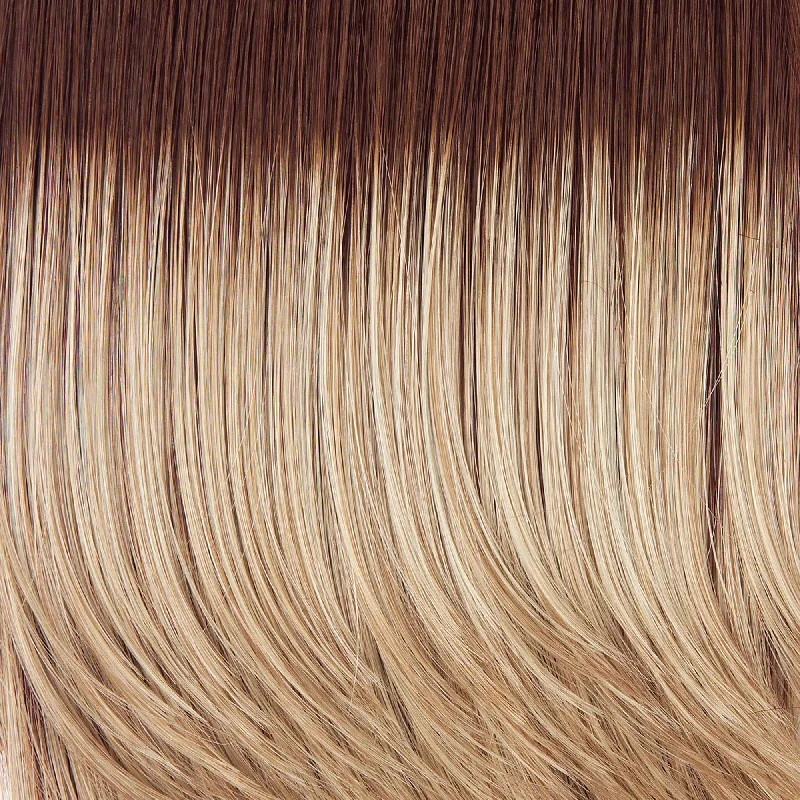 SS14/88 Golden Wheat | Medium Blonde streaked with Pale Gold highlights,  Medium Brown roots