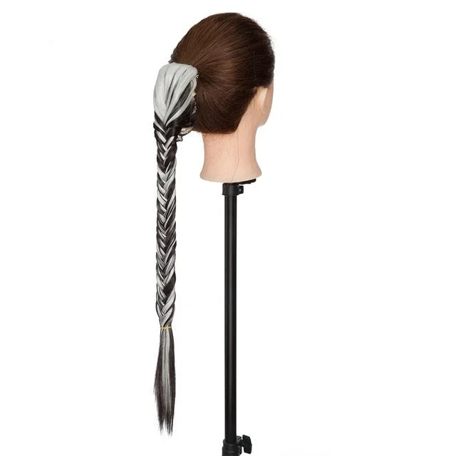 Dark Brown Mix Silver Grey