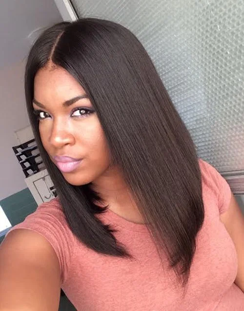 14-16 Inch Long Bob Straight HD Lace Wear & Go Glueless Wig - CLB024