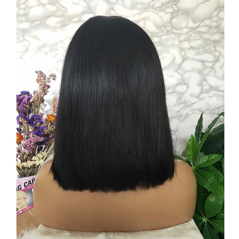 High-Density 4x4 Lace Closure Bob Wig Brazilian Hair for African American