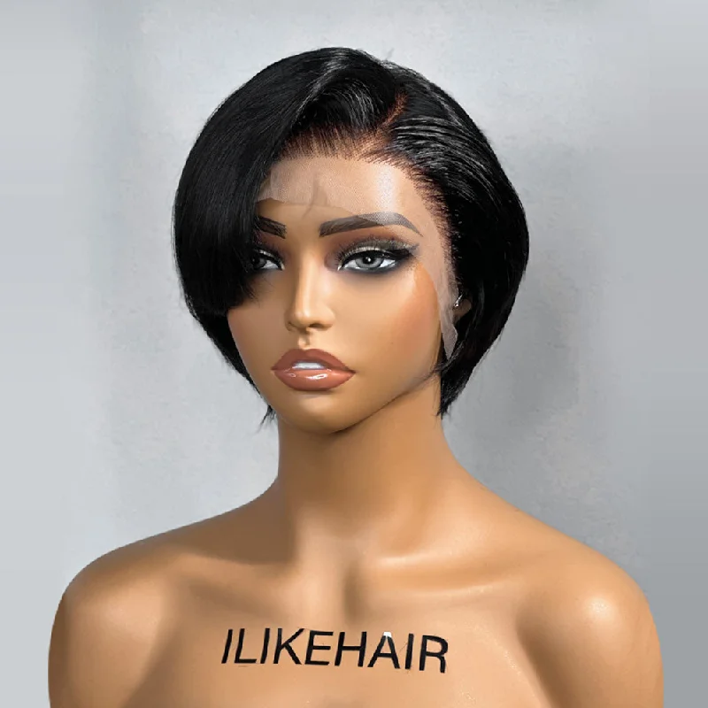 Affordable Frontal Lace Short Pixie Cut Bob Wig