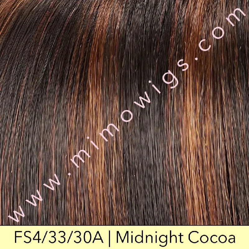 Excluded / FS4/33/30A • MIDNIGHT COCOA | Dark Brown w/ Med Red & Med Natural Red Blonde/Brown Blend w/ Med Natural Red Blonde/Brown Blend Bold Highlights / Average