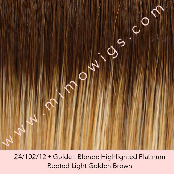 Excluded / 24/102/12 • Golden Blonde Highlighted Platinum Rooted Light Golden Brown / Average