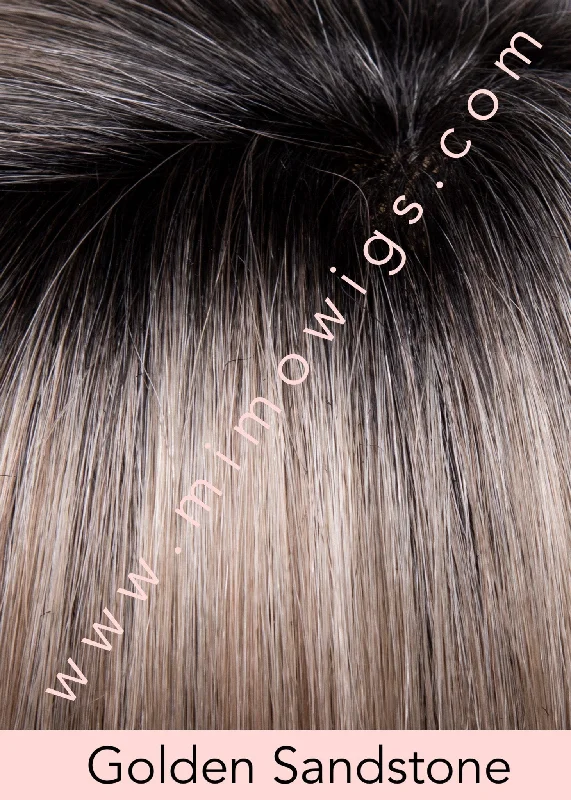 Included / GOLDEN SANDSTONE ••• Creamy beige blonde with dark brown roots