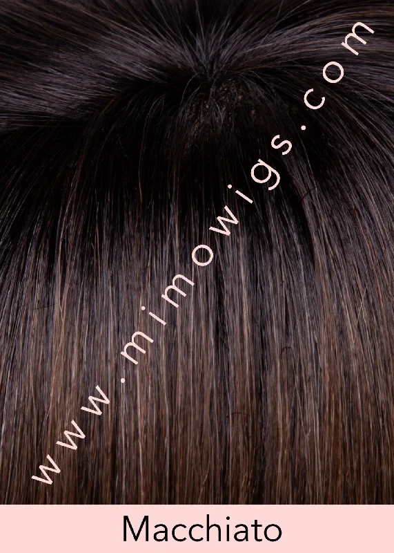 Included / MACCHIATO ••• Blend of chestnut brown & soft dark blonde with dark brown roots