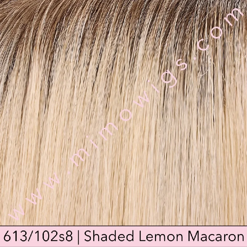 Excluded / 613/102s8 • SHADED LEMON MACARON | Pale Natural Gold Blonde & Pale Platinum Blonde Blend Shaded w/ Med Brown / Petite