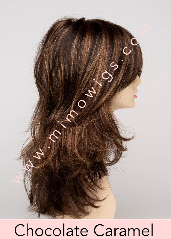 Included / CHOCOLATE CARAMEL ••• Medium brown with soft red & blonde highlights / Average