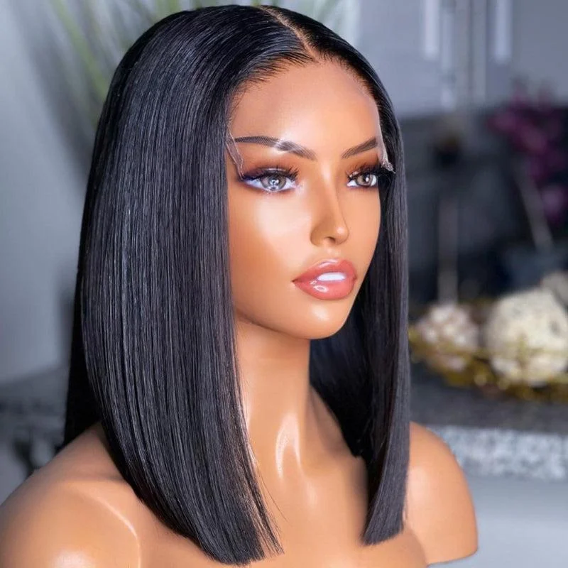 Cami | Glueless Bob Real Pre-plucked 13X4 Full Frontal Invisible Swiss/HD Lace Wig