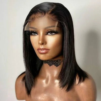 Cami | Glueless Bob Real Pre-plucked 13X4 Full Frontal Invisible Swiss/HD Lace Wig