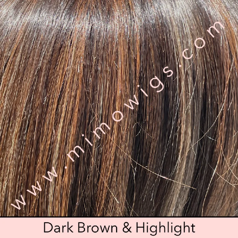 Excluded / DARK BROWN & HIGHLIGHTS | 6/27/14 |  Unrooted but very dynamic mix of dark brown w/ strawberry & Lt auburn w/ soft chunky Med and Dk blonde highlights. / Average