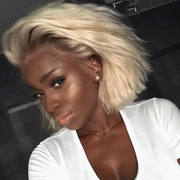 Dirty Root 613 Blonde Bob Transparent Lace Wig