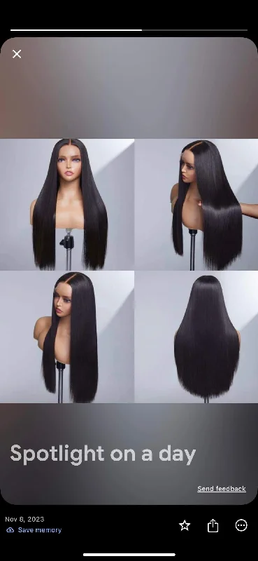 double drawn 24inch straight wig