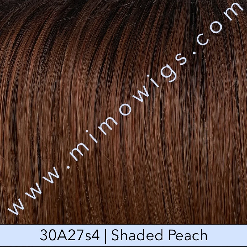 Excluded / 30A27s4 • SHADED PEACH | Med Natural Red & Med Red-Gold Blonde Blend, Shaded with Dark Brown / Average