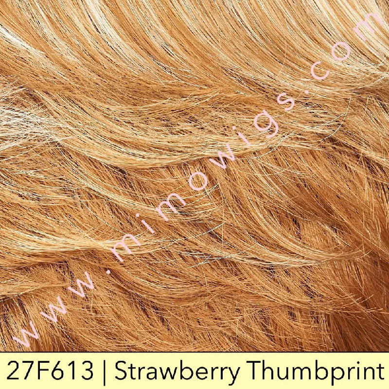 Excluded / 27F613 • STRAWBERRY THUMBPRINT | Med Red-Gold Blonde & Pale Natural Gold Blonde Blend with Med Red-Gold Blonde Nape / Average