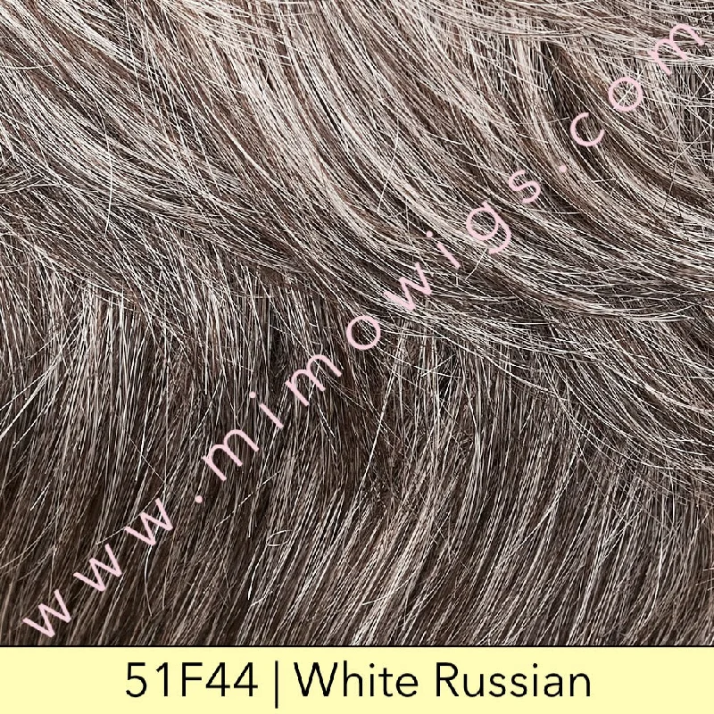 Excluded / 51F44 • WHITE RUSSIAN | Light Grey w/ 30% Brown Front - graduating to Dark Brown w/ 65% Grey Nape / Average