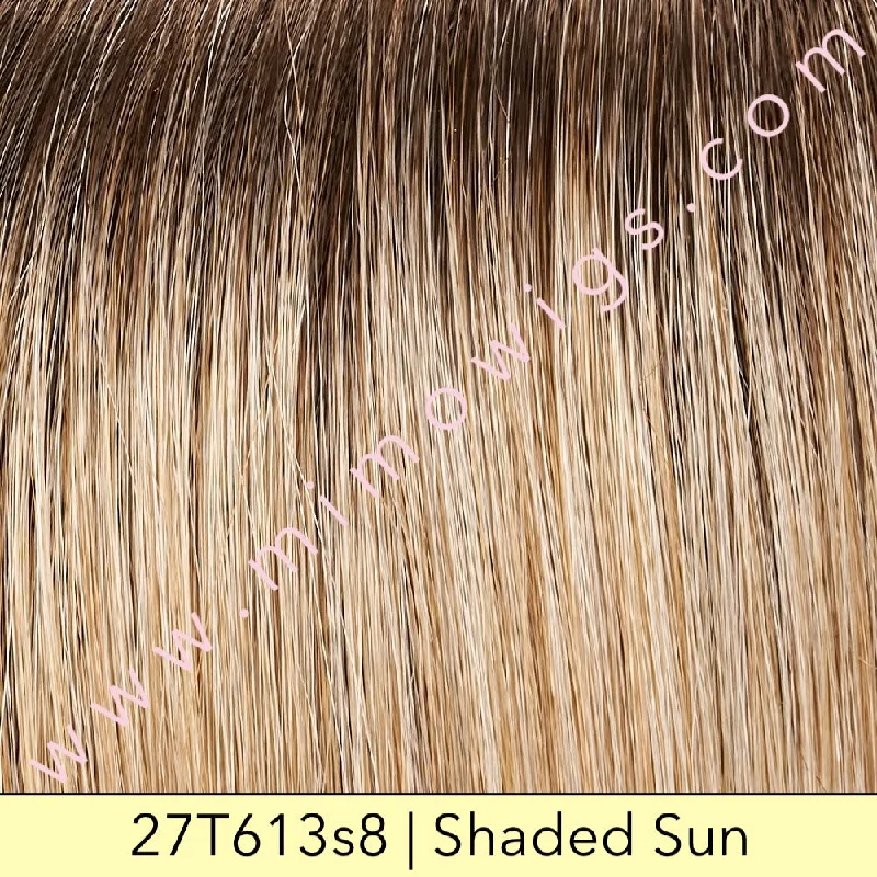 Excluded / 27T613s8 • SHADED SUN | Med Natural Red-Gold Blonde & Pale Natural Gold Blonde Blend and Tipped, Shaded with Med Brown / Average