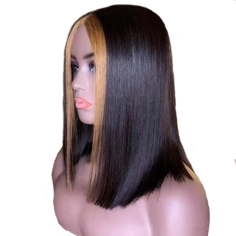 Short Highlight Bob Lace Wig Human Hair Lace Front Wig Surprisehair