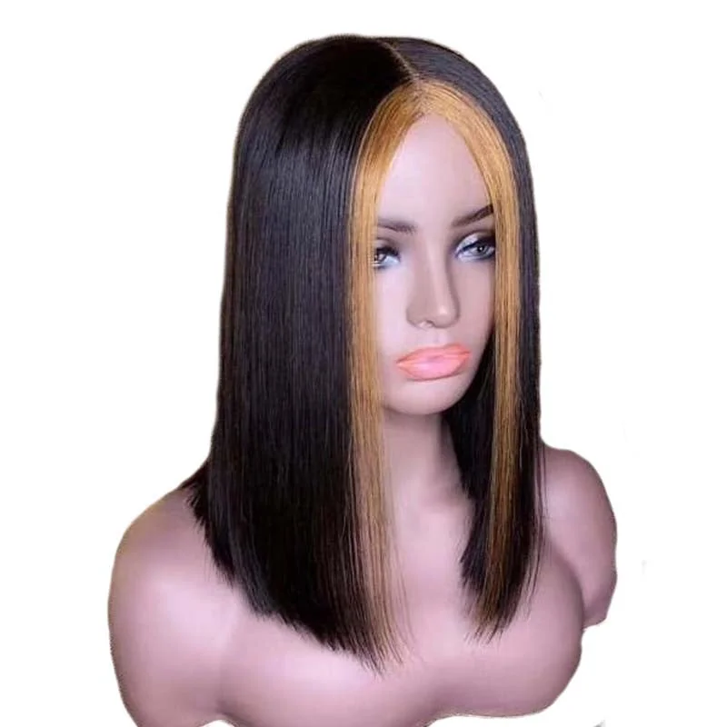 Short Highlight Bob Lace Wig Human Hair Lace Front Wig Surprisehair