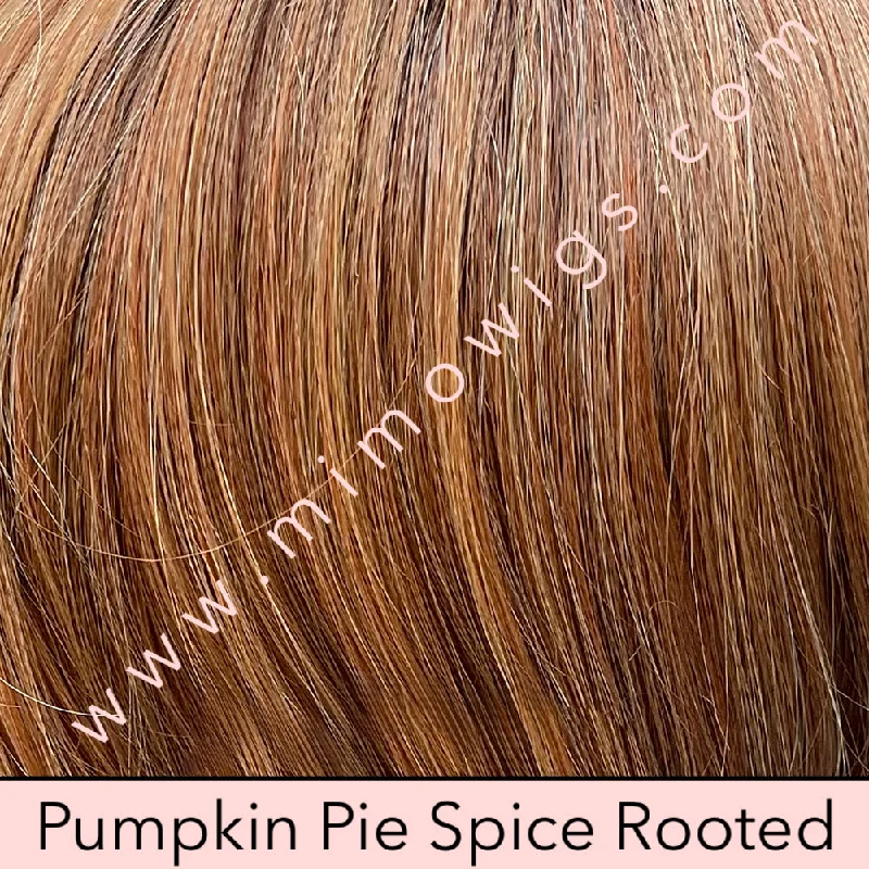 Included / PUMPKIN PIE SPICE ROOTED • 27/130/613+8 |  Med brown rooted & combination of strawberry w/ Med & Lt copper red &highlighted w/ Lt blonde / Average