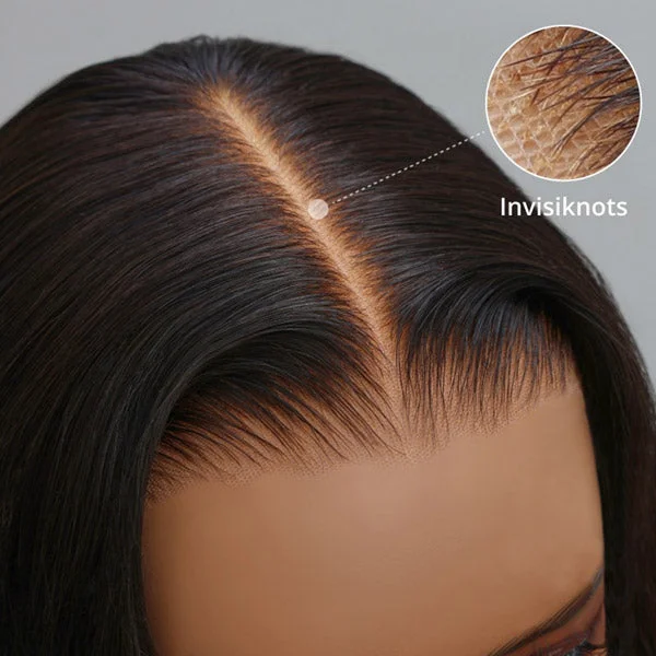 Ishow PPB™ Invisible Knots Body Wave Short Bob Wig 5x5 HD C Part Lace Closure Wigs Ready To Wear Pre Cut Wigs