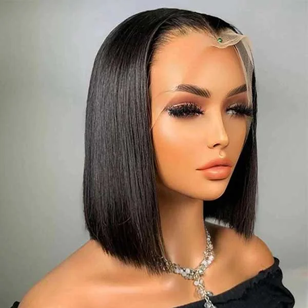 Junoda Straight Short Bob Wigs 4x4  Lace Wig cs1