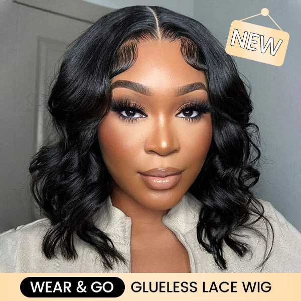 Junoda Loose Wave Wear & Go Glueless Bob Wig Pre Cut Lace Short Human Hair Wigs