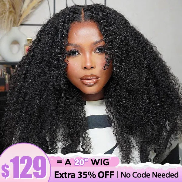 Clearance Sale | Kinky Curly Pre-cut HD Lace Wear Go Glueless Wigs