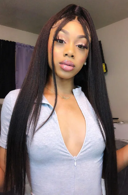 Newbie Kinky Straight Frontal Wig