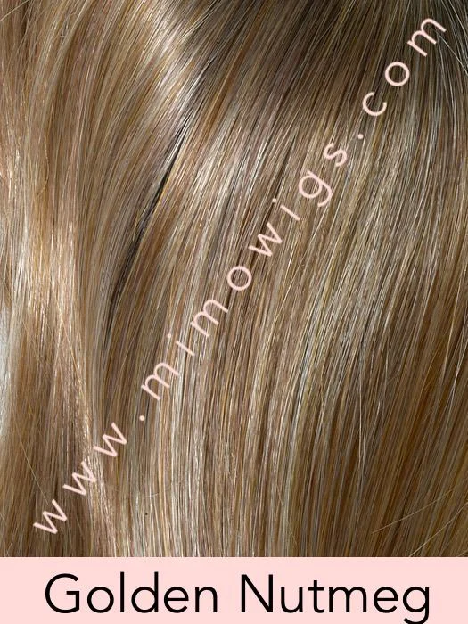 Included / GOLDEN NUTMEG ••• Medium Brown roots with overall Warm Cinnamon base & Golden Blonde highlights / Average