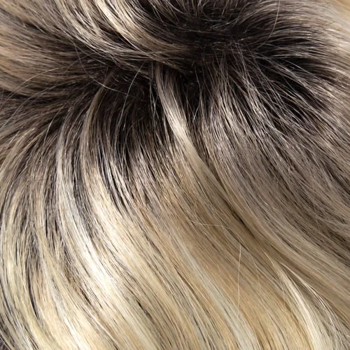 22/1001/R8* | Ash Blonde Base Blended w/Platinum Blonde Highlights & Chestnut Brown Roots