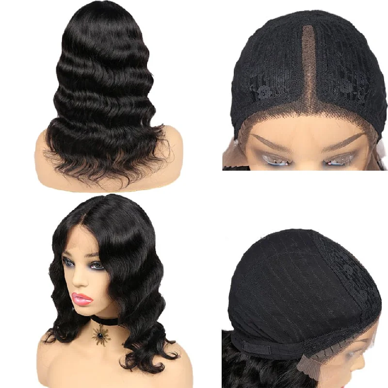 Loose Deep Short Bob T-Part Lace Front Wig