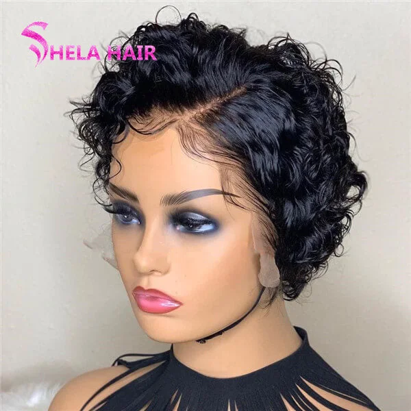 Loose Curl Pixie Cut Short Bob Wig