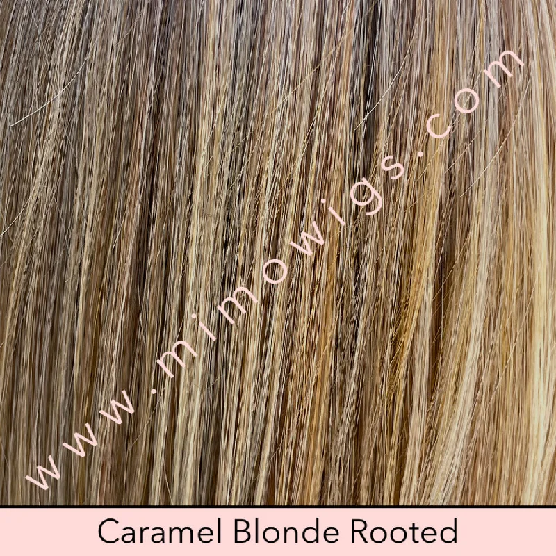 Included / CARAMEL BLONDE ROOTED | 30/27/613+10 | Lt brown rooted w/ blend of Lt gold blonde + hint of strawberry blonde & Lt auburn w/ the balance of cool Lt blonde highlights / Average