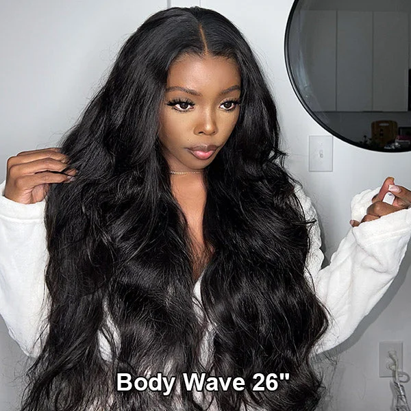 OQHAIR 100% Glueless Wear Go Wig Pre-cut Lace Undetectable 4x6 HD Lace Wigs Preplucked with Natural Hairline 180% Density Human Hair Wigs