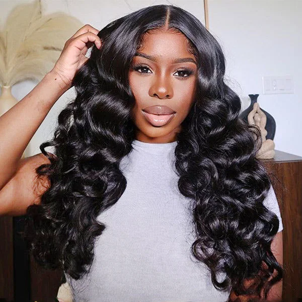 US Warehouse Quick Ship | Ocean Wave Hair Wear Go Glueless Wigs 4x6 Pre Cut HD Lace Closure Wigs With Pre Plucked Nautral Hairline