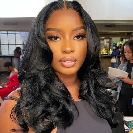 US Warehouse Quick Ship | Ocean Wave Hair Wear Go Glueless Wigs 4x6 Pre Cut HD Lace Closure Wigs With Pre Plucked Nautral Hairline