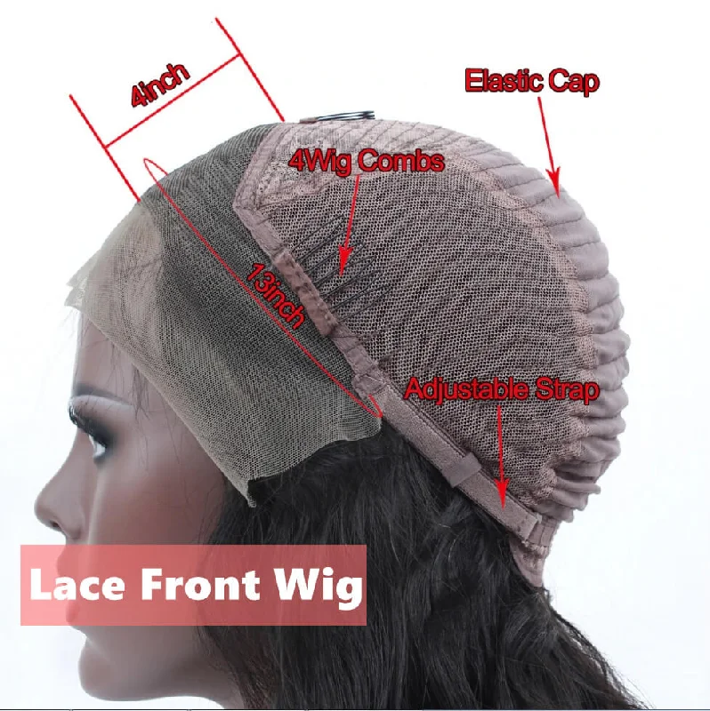 Ombre Black Brown Highlight Bob Lace Closure/Frontal Wig Straight