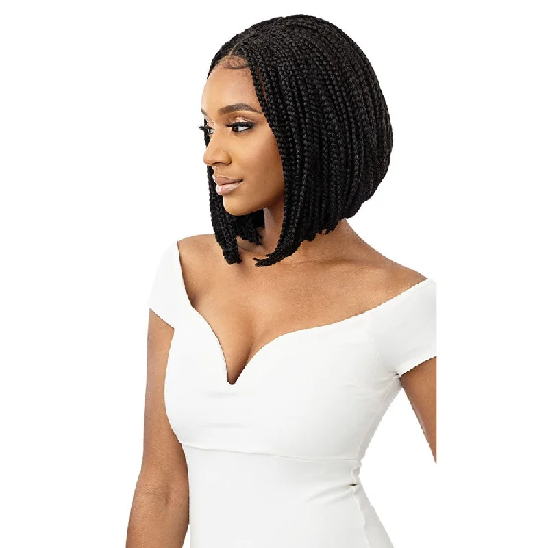 Outre Synthetic 4"" x 4"" Lace Front Wig - Box Braid Bob 12""