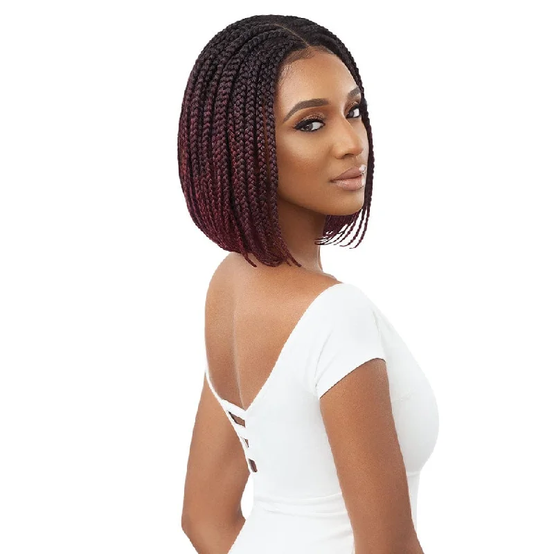 Outre Synthetic 4"" x 4"" Lace Front Wig - Box Braid Bob 12""