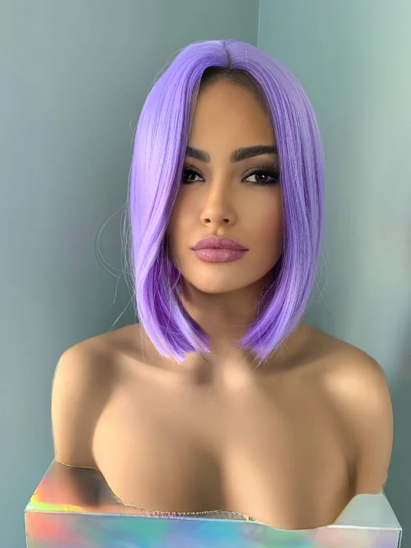 ""Perri"" - Short Purple Bob Wig