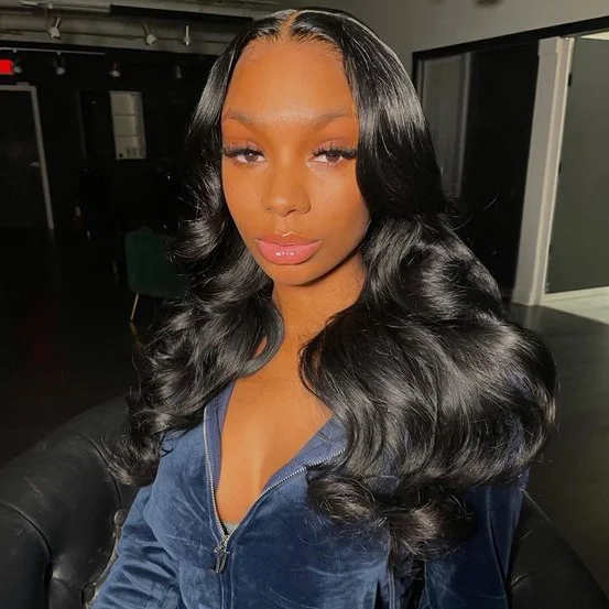 OQHAIR Pre-Bleached Knots Body Wave Hair Wear Go Glueless Wigs 4x6 Pre Cut HD Lace Closure Wigs With Pre Plucked Nautral Hairline