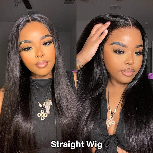 Pre Bleached Plucked Wear Go Glueless Wigs With Natural Hairline Pre Cut Lace 4x4 Lace Closure Wig