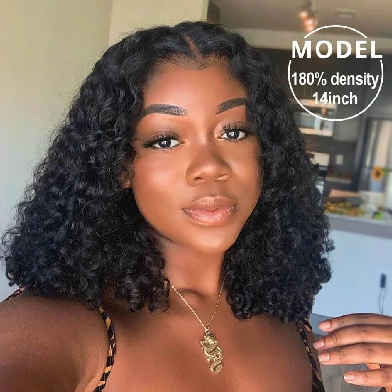 Deep Wave Bob Wigs 13x4 Lace Front Short Human Hair Wigs