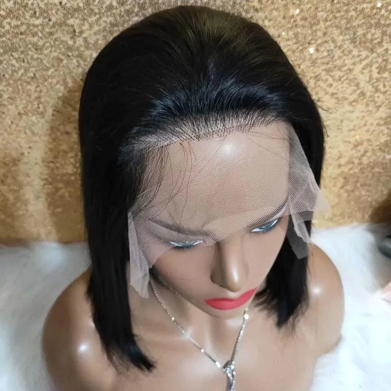 Quality Short BOB Lace Frontal Wigs Human hair for African American