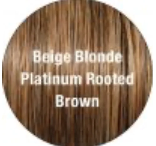 Excluded / Beige Blonde Platinum Rooted Brown / Average