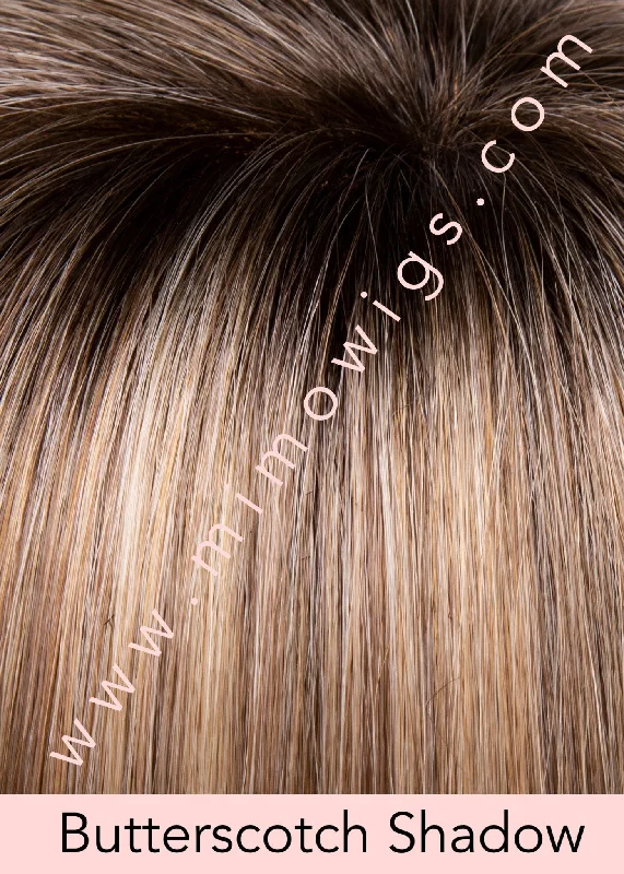 Included / BUTTERSCOTCH SHADOW ••• A blend of strong, golden blonde & light blonde with dark brown roots / Average