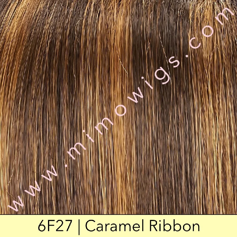 Excluded / 6F27 • CARAMEL RIBBON | Brown w/ Light Red-Gold Blonde Highlights & Tips / Petite