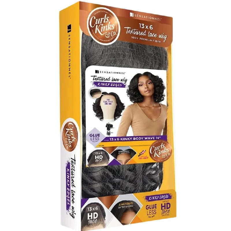 Sensationnel Kinky Edges 13x6 HD Lace Wig - Kinky Body Wave 14""