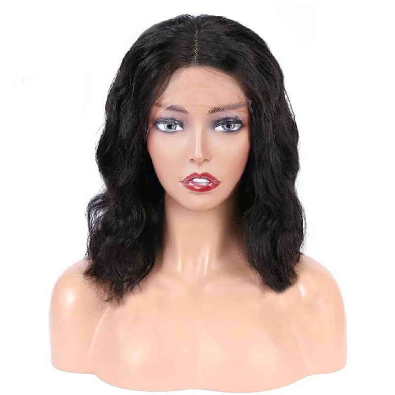 Lumiere Body Wave Short Bob T-Part Lace Front Human Hair Wigs