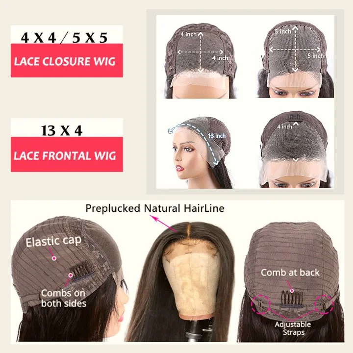 Short Straight Hair Lace Front Bob Wigs Pre Plucked Natural Hairline Glueless Real Human Hair Wig-Geeta Hair